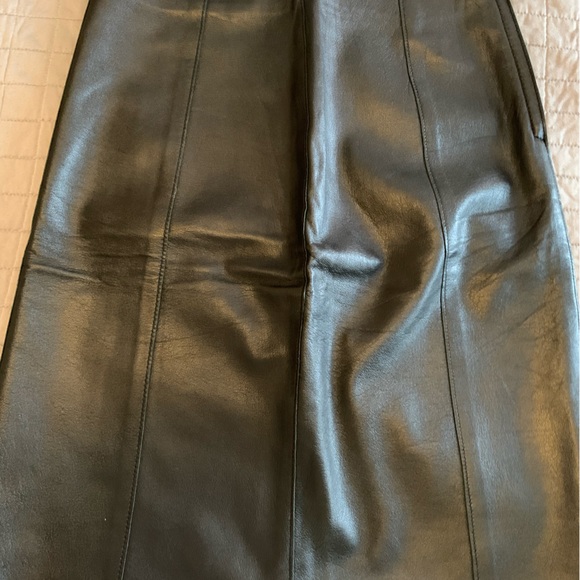 Bebe Brand size 6 leather pencil skirt. Knee length. - Picture 3 of 5